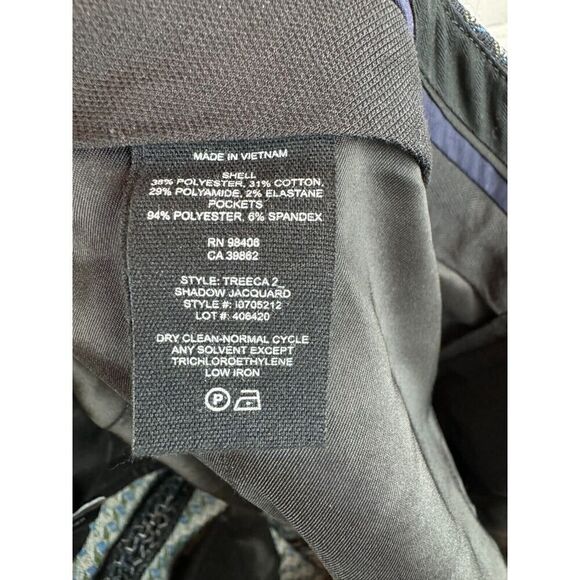 THEORY Treeca 2 shadow jacquard stretch black white ankle dress pants 6 NWOT - Picture 7 of 7
